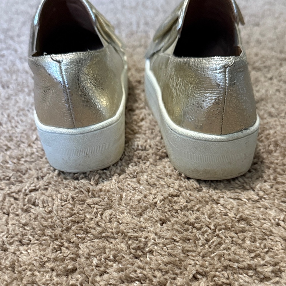 BP Metallic Silver Ruffle Slip-Ons - Picture 3 of 4
